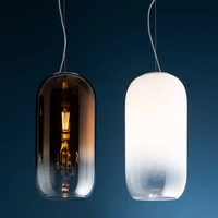 Lampa sufitowa Artemide Gople Mini z dmuchanego szkła brązowa