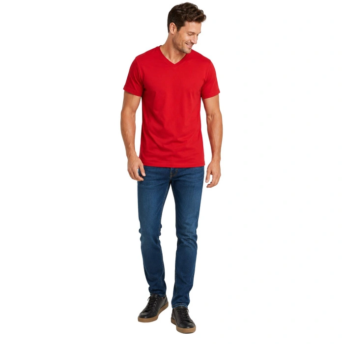 Koszulka męska Fruit of the Loom Valueweight czerwona t-shirt r. XL