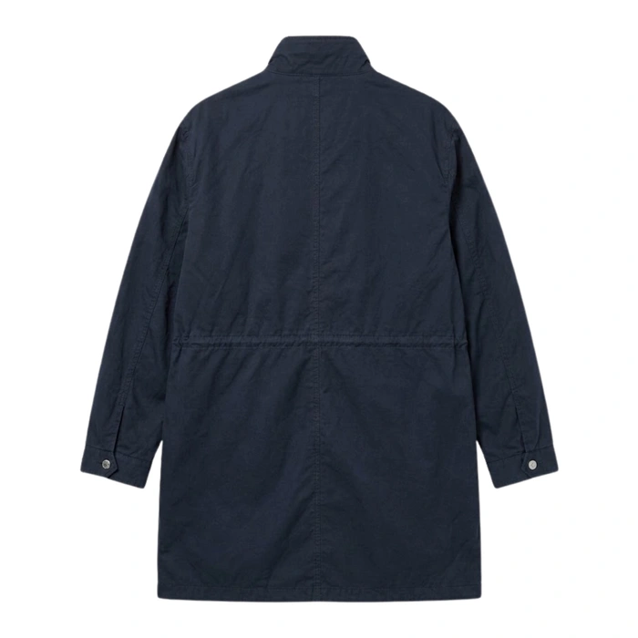 Kurtka męska Zara długa parka oversize granatowa r. S-M