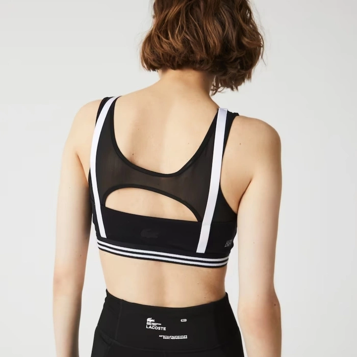 Top sportowy Lacoste Sport biustonosz treningowy czarny r. M
