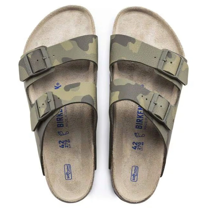 Klapki męskie Birkenstock Arizona bs regular z miękką wkładką moro r. 41