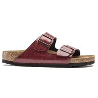 Klapki damskie Birkenstock Arizona BS regular birko-flor bordowe r. 39