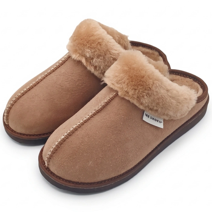 Kapcie damskie IRE SHOES ze skóry owczej naturalny kożuch futro ciepłe ręcznie szyte r. 38