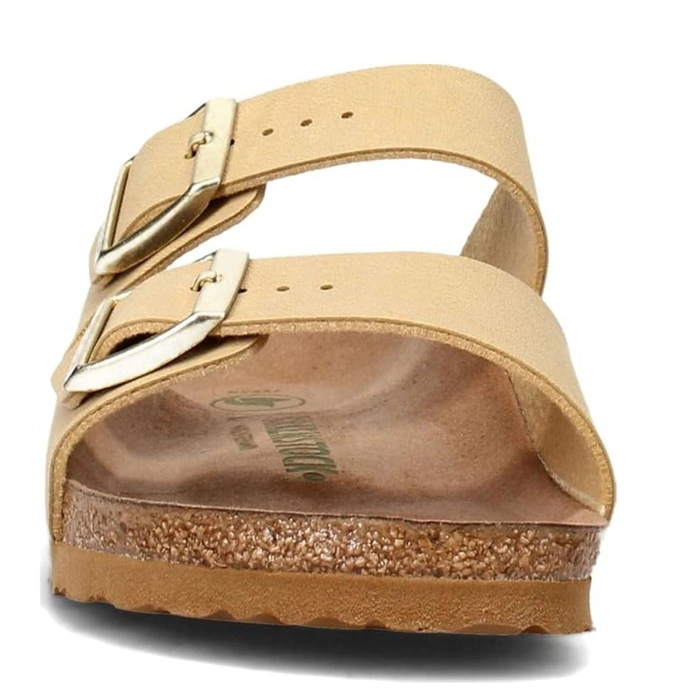 Klapki damskie Birkenstock Arizona BS regular vegan beżowe r. 38