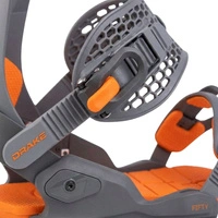Wiązania snowboardowe Drake Fifty unisex szaro-pomarańczowe r. M