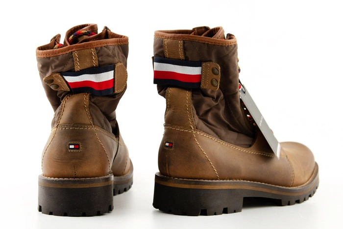 Buty męskie Tommy Hilfiger High Winter skórzane brązowe r. 41