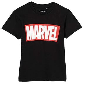 Koszulka dziecięca Marvel  z nadrukiem czarna 