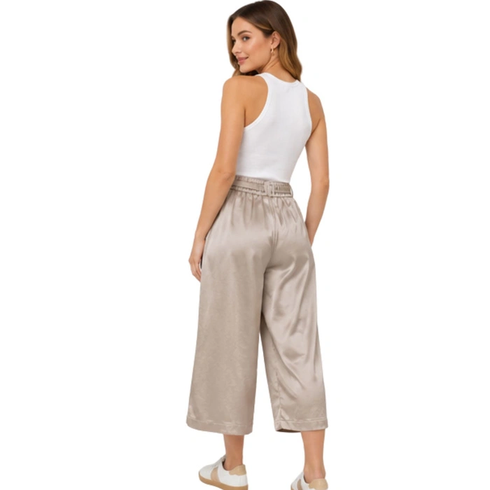 Spodnie damskie Silvian Heach satynowe culottes r. S