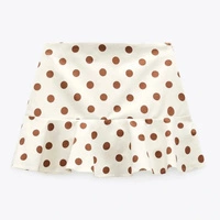 Spódnica spodenki damskie Zara mini kremowa w grochy r. XS