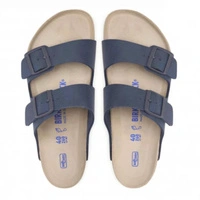 Klapki męskie Birkenstock Arizona regular z miękką wkładką granatowe r. 46