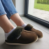 Kapcie damskie IRE SHOES ze skóry owczej naturalny kożuch futro ciepłe ręcznie szyte r. 39
