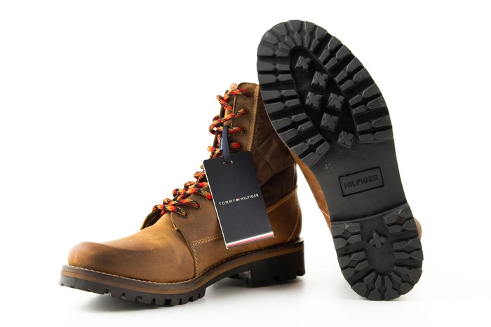 Buty męskie Tommy Hilfiger High Winter skórzane brązowe r. 41