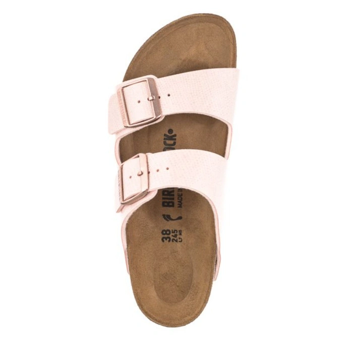 Klapki damskie Birkenstock Arizona BS regular skórzane jasnoróżowe r. 38