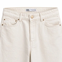 Spodnie damskie Zara jeansy proste ecru r. XXL / 44