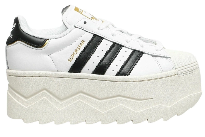 Buty damskie Adidas Superstar Platform skórzane białe