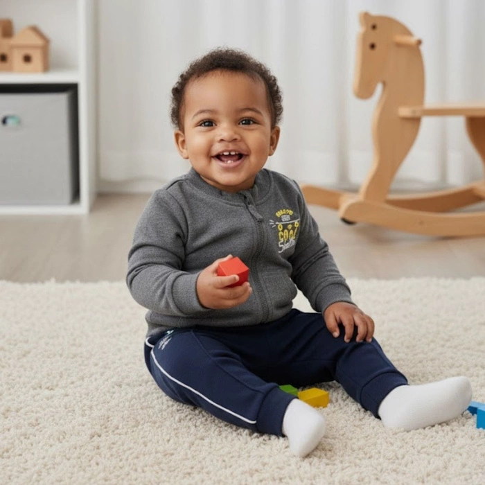 Bluza chłopięca Chicco bawełniana szara zasuwana r. 62