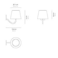 Lampa ścienna Poldina Zafferano bezprzewodowa