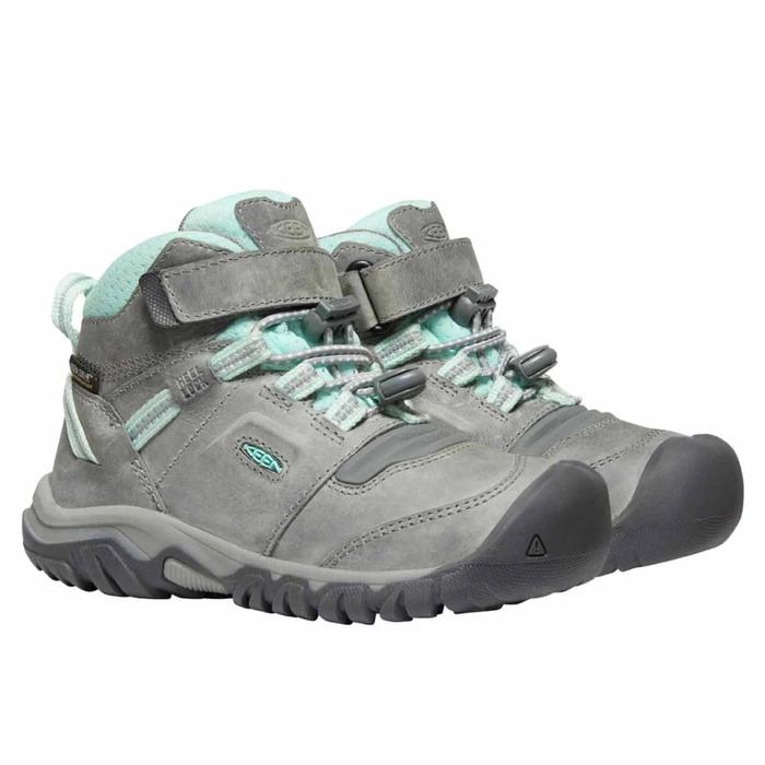 Buty dziecięce Keen Ridge Flex Mid WP trekkingowe skórzane szare r. 24