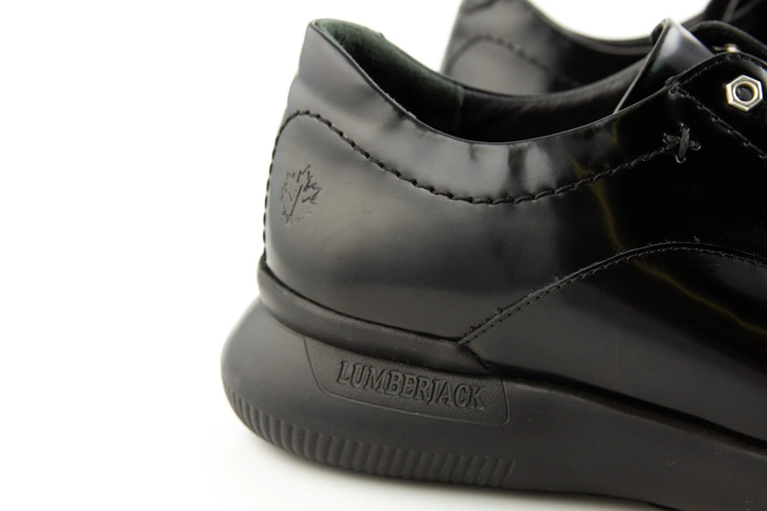 Buty męskie Lumberjack Matrix eleganckie czarne lakierowane r. 42