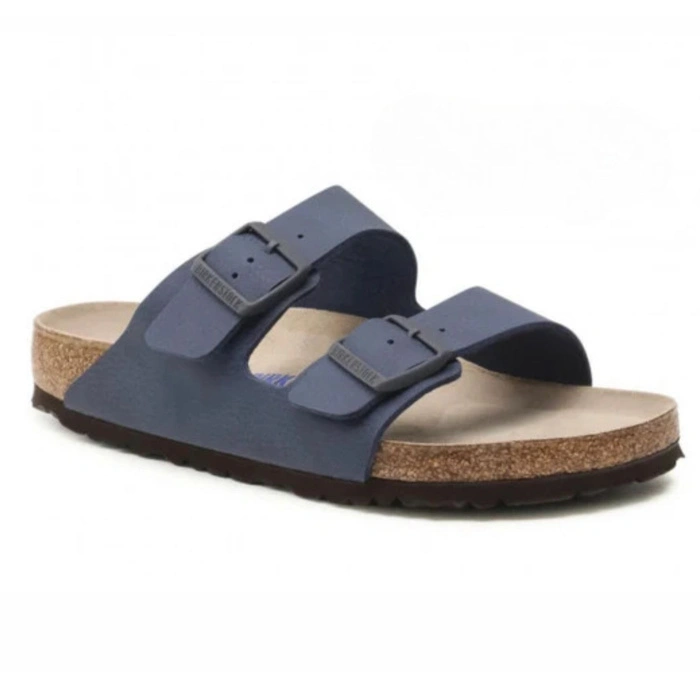 Klapki męskie Birkenstock Arizona regular z miękką wkładką granatowe r. 46