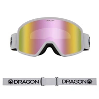 Gogle narciarskie Dragon DXT Lumalens Pink snowboardowe białe cat. S1