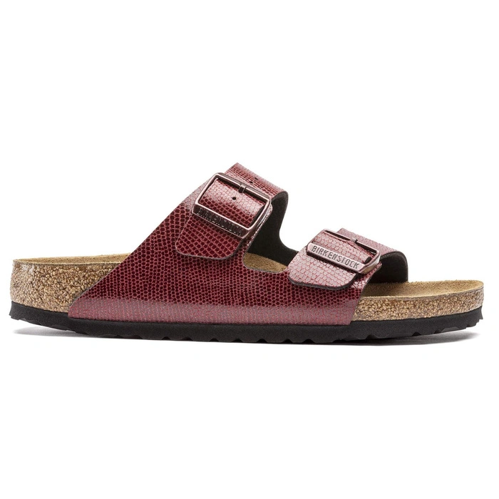Klapki damskie Birkenstock Arizona BS regular birko-flor bordowe r. 41