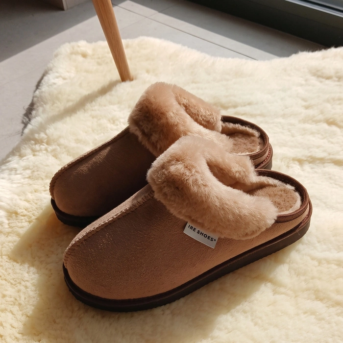 Kapcie damskie IRE SHOES ze skóry owczej naturalny kożuch futro ciepłe ręcznie szyte r. 41