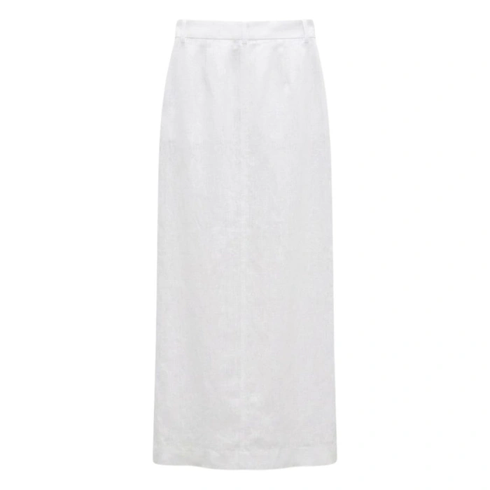 Spódnica damska Zara midi z rozcięciem biały r. XS