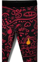 Legginsy dziewczęce Desigual Clementina czarne z nadrukiem r. 134