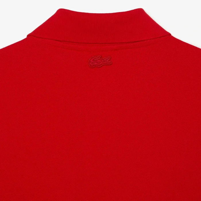 Koszulka męska Lacoste polo z kontrastowym zapieciem czerwona r. XS