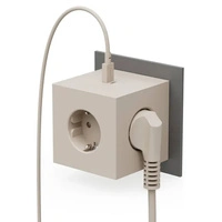 Rozszerzacz gniazd Avolt Square 2 z podwójnym USB-C 30W beżowa
