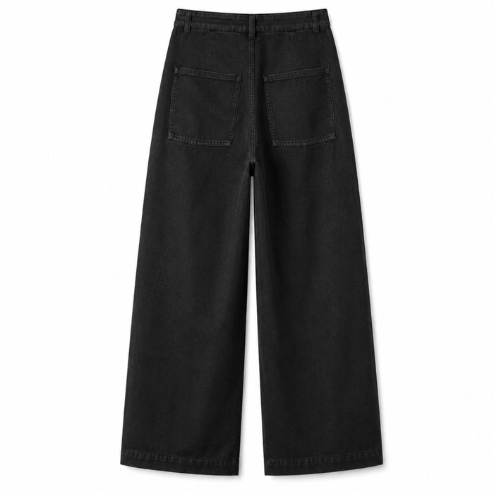 Spodnie damskie Zara Workwear jeansy szerokie czarne r. M