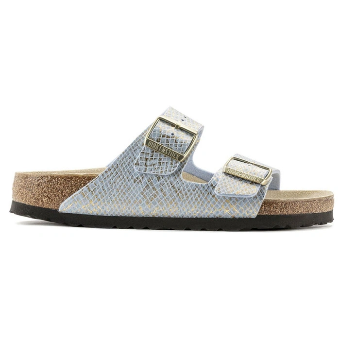 Klapki damskie Birkenstock Arizona BS regular birko-flor niebieskie r. 37