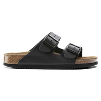 Klapki męskie Birkenstock Arizona Prof skórzane regular czarne r. 40