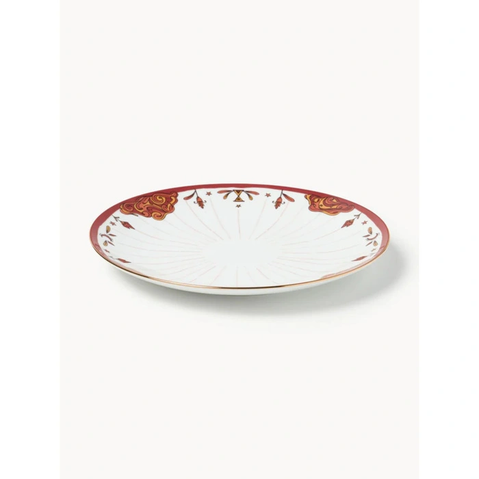 Zestaw 4 sztuk talerzy płaskich obiadowych Westwing Mystic porcelana