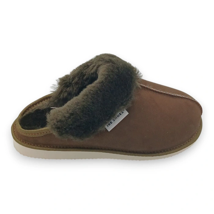 Kapcie damskie IRE SHOES ze skóry owczej naturalny kożuch futro ciepłe ręcznie szyte r. 41