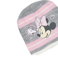 Komplet czapka rękawiczki Disney Myszka Minnie zimowa szary dla dziewczynki r. 50