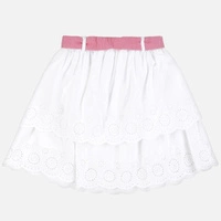 Spódnica dziewczęca Mayoral Embroidered Skirt biała
