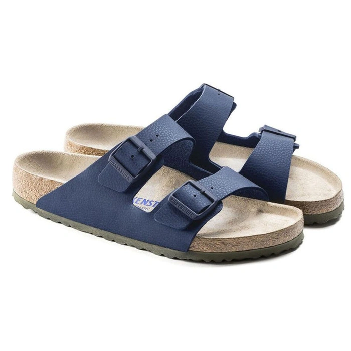 Klapki męskie Birkenstock Arizona regular z miękką wkładką granatowe r. 45