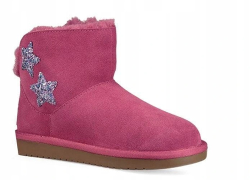 Buty Koolaburra by Ugg Koola Star  śniegowce skórzane różowe