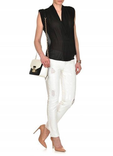 Spodnie damskie Guess by Marciano jeansy białe